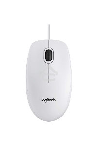 Мышь проводная Logitech B100 белый, 1000 dpi, USB, кнопки - 3