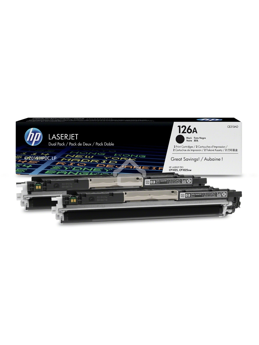 Картридж лазерный HP CE310AD черный двойная упаковка для LaserJet Pro CP102 2 х 1200 стр.