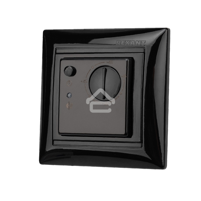 Терморегулятор механический Rexant RX-308B черный (совместим с Legrand серии Valena)