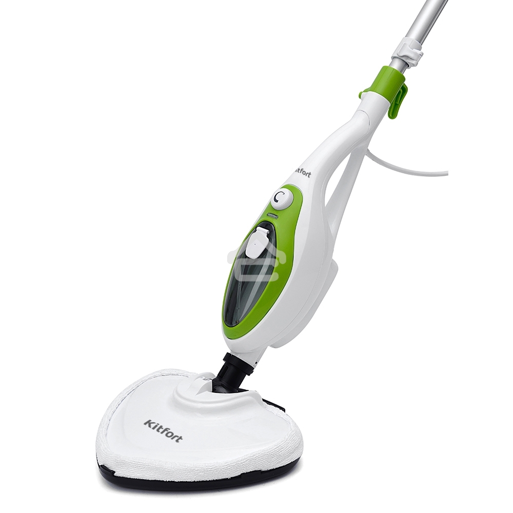 Швабра паровая Kitfort KT-1004-2 1500Вт зеленый/белый