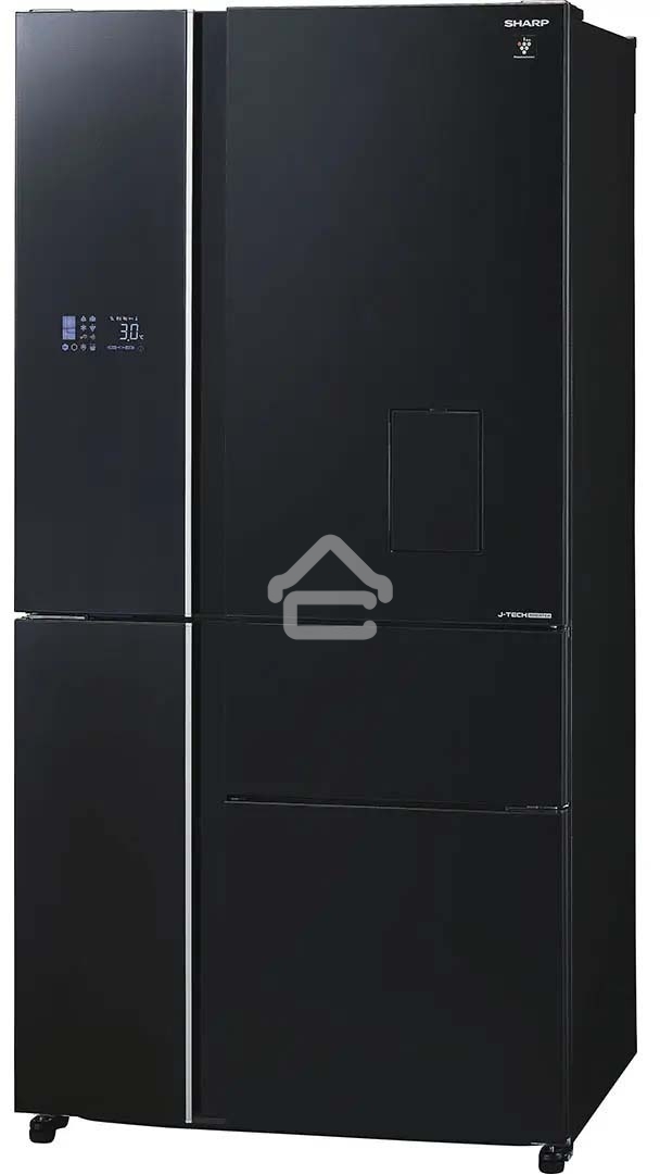 Холодильник Sharp SJWX99ABK серый, трехкамерный морозилка снизу 423/179л