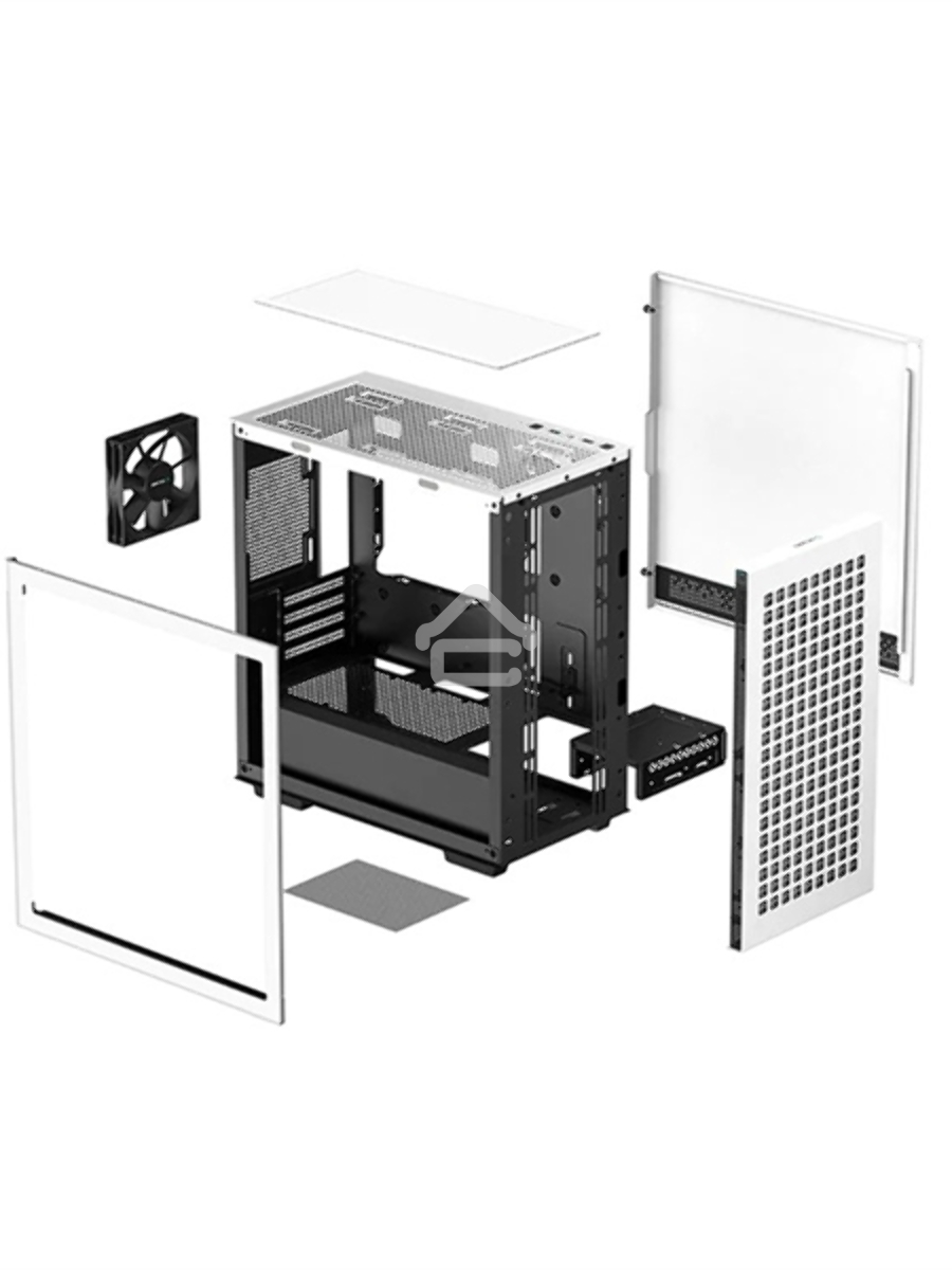 Компьютерный корпус Deepcool CH370 белый без БП mATX 1x120mm 1xUSB2.0 1xUSB3.0 audio bott PSU