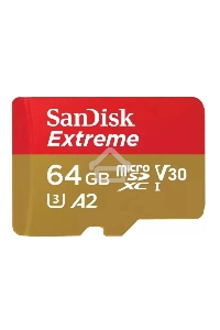 Флеш карта microSD 64GB SanDisk microSDXC Class 10 UHS-I A1 C10 V30 U3 Extreme 170MB/s