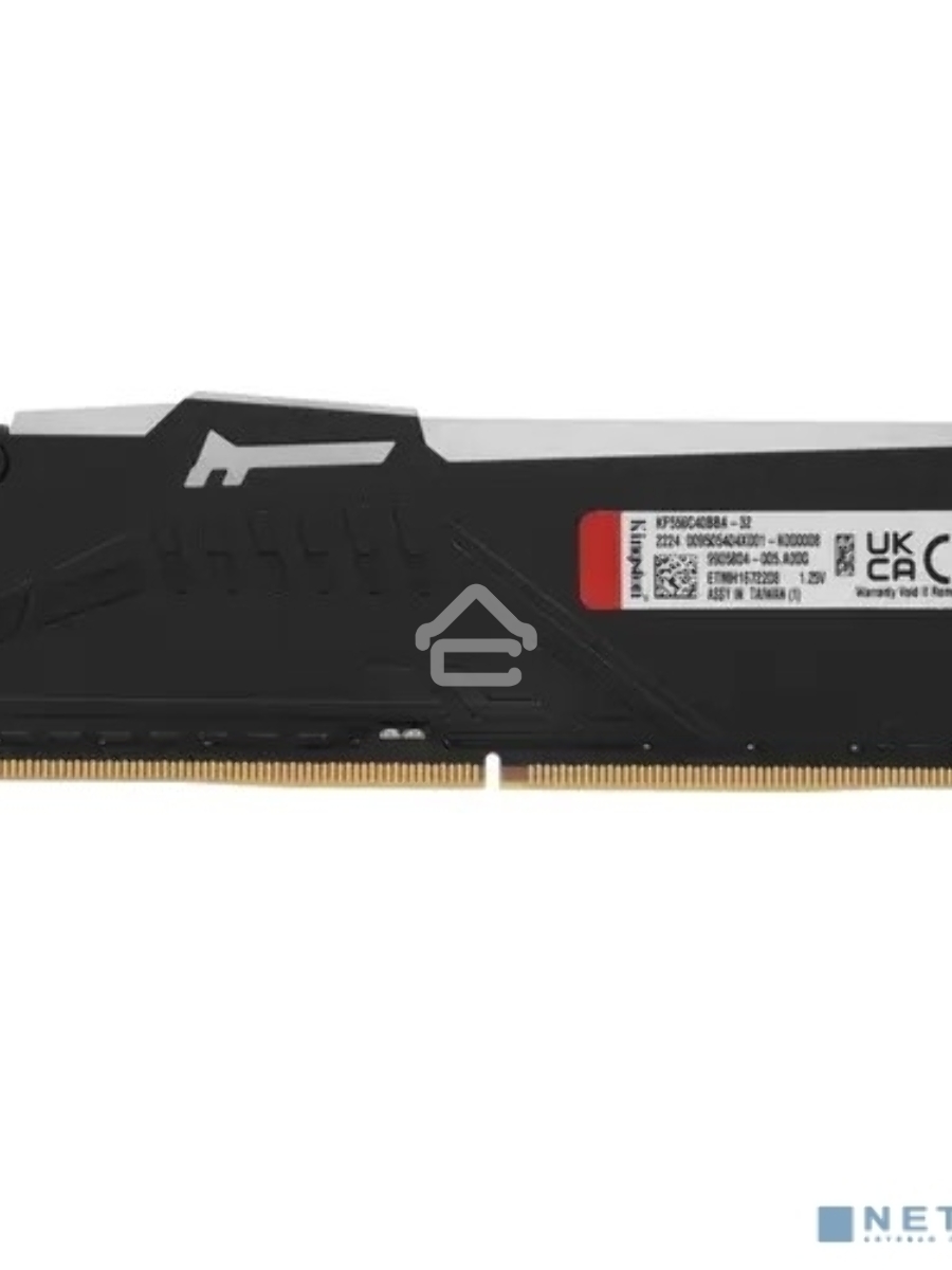 Оперативная память Kingston Fury Beast, DDR5, 32GB (1x32GB), 5600MHz, CL40, DIMM, с радиатором, RGB, черный