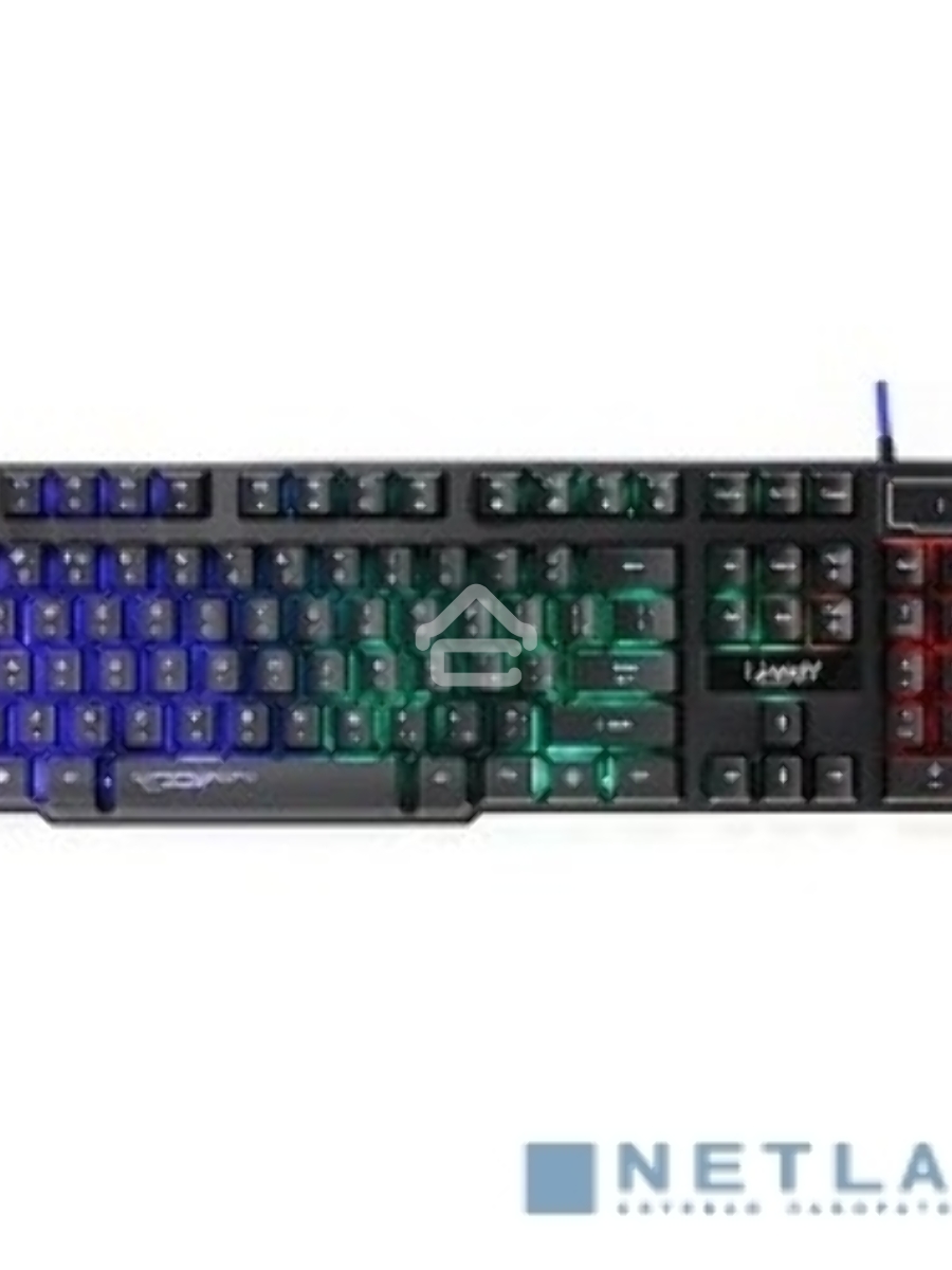 Клавиатура Qumo Unicorn K01, проводная, 104 клавиш мультимедиа, встроенная радужная подсветка