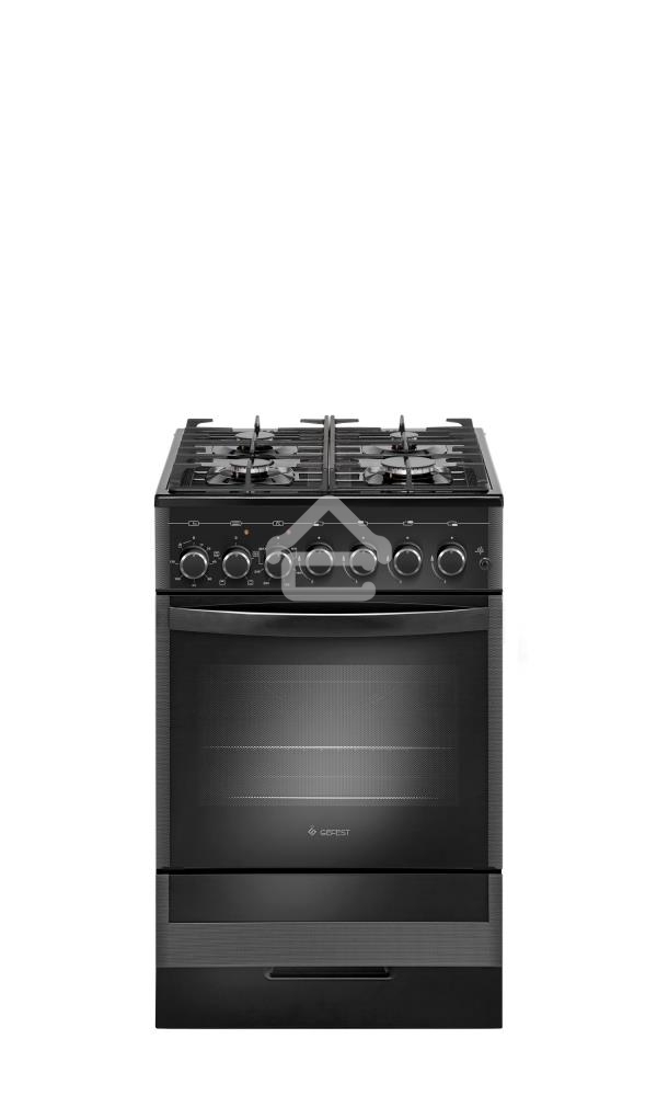 Плита комбинированная Gefest ПГЭ 5502-02 0044 черный, конфорок 4 газовых, духовка 55 л, 50 см x 85 см x 58.5 см