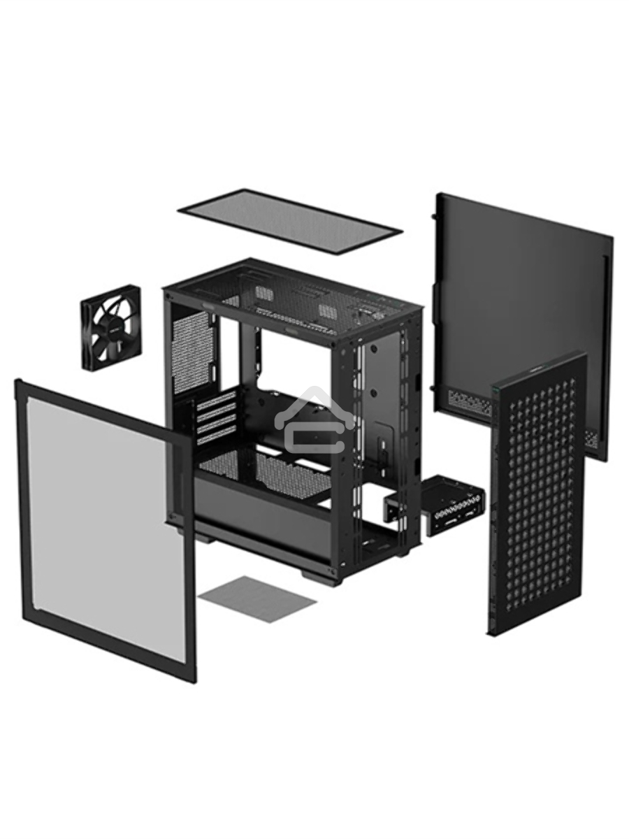 Компьютерный корпус Deepcool CH370 черный без БП mATX 1x120mm 1xUSB2.0 1xUSB3.0 audio bott PSU