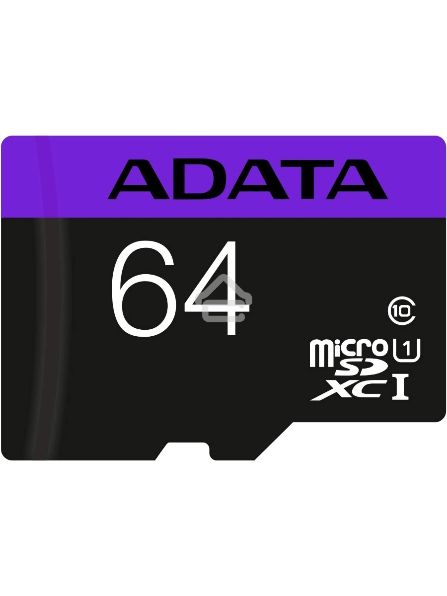 Флеш карта microSDXC 64GB ADATAUHS-1 CL10 (AUSDX64GUICL10-RA1) + SD adaptor