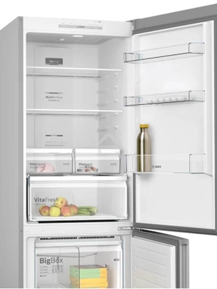 Холодильник Bosch KGN55VL21U нержавеющая сталь двухкамерный 400/105л морозилка снизу
