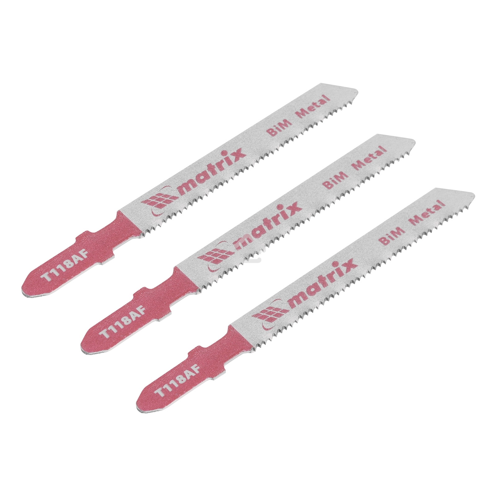 Полотна для электролобзика Matrix по металлу, 3 шт. T118AF, 55 х 1,2мм, Bimetal