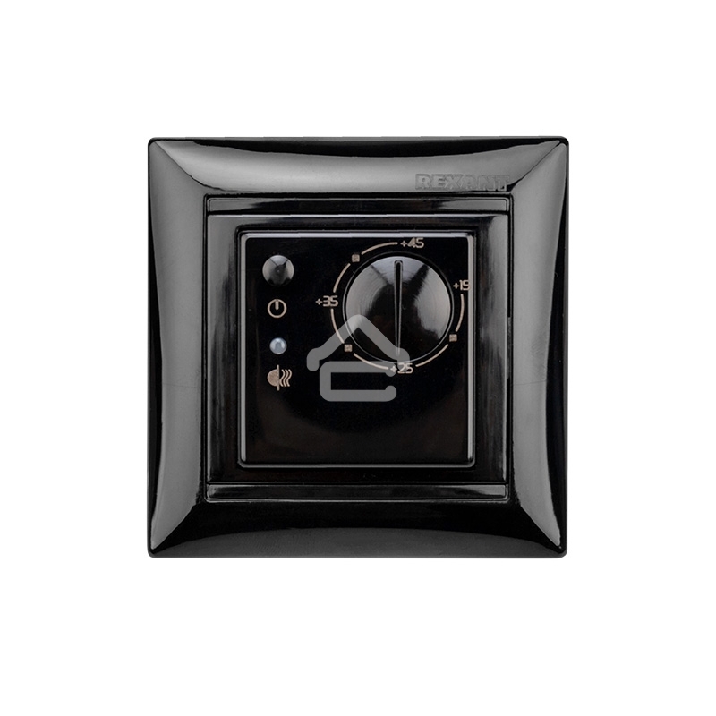 Терморегулятор механический Rexant RX-308B черный (совместим с Legrand серии Valena)