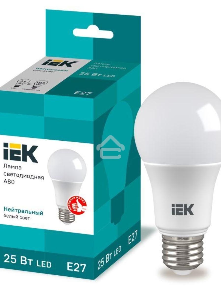Лампа LED A80 шар 25Вт 230В 4000К E27 Iek LLE-A80-25-230-40-E27