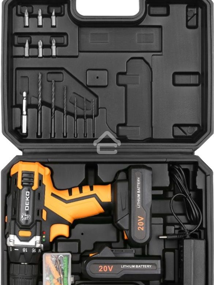 Дрель-шуруповерт Deko DKCD20FU-Li 063-4093, Аккумуляторная, 20 В, Кейс