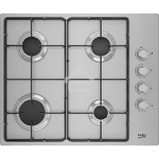 Газовая варочная панель Beko HIGG 641C3 SX, нержавеющая сталь