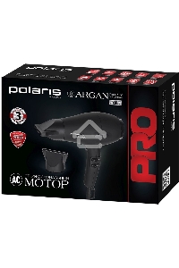 Фен  Polaris PHD2099ACi Argan Therapy PRO черный 2000Вт