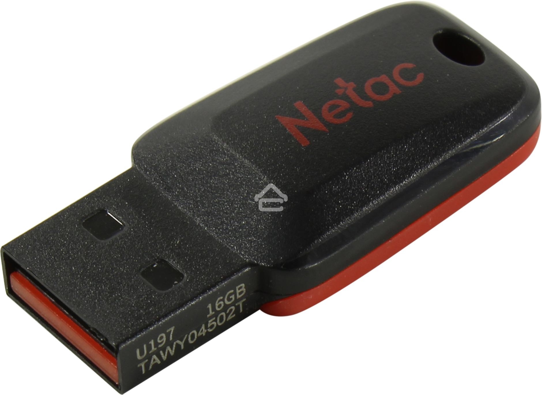 Флешка USB R/W R/W Netac U197 16Gb <NT03U197N-016G-20BK>, USB2.0, пластиковая, черная