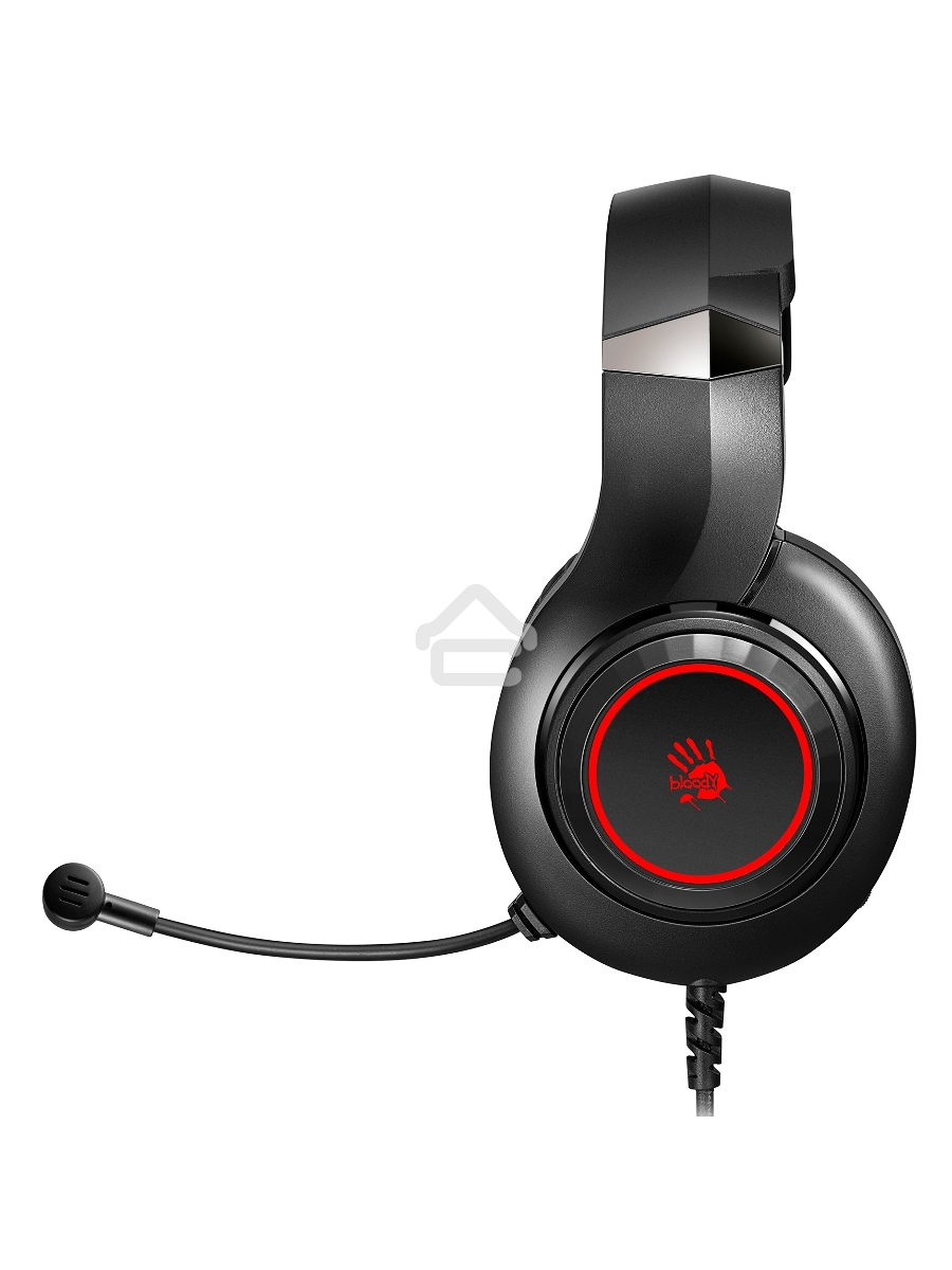 Наушники с микрофоном A4Tech Bloody G220 черный 2м мониторные оголовье (G220 AUX3.5-4PIN + USB)
