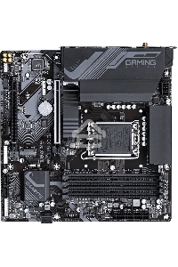 Материнская плата Gigabyte B760M GAMING X AX, LGA 1700, Intel B760, 4xDDR5, 4xSATA, 2xM.2, 1xPCIe 4.0 x16, 1xPCIe 3.0 x16, 1xHDMI, 1xDP, 1x 2.5Gb LAN, 5xUSB-A 2.0, 3xUSB-A 3.2 Gen 1, 3x3.5 мм, 7.1, mATX