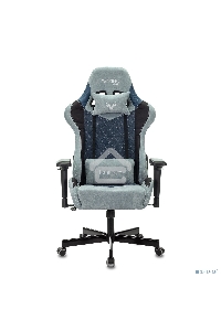 Кресло игровое Бюрократ VIKING 7 KNIGHT BL FABRIC синий текстиль/эко.кожа крестовина металл/пластик