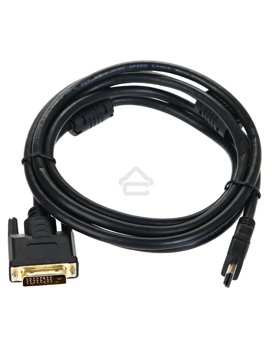 Кабель HDMI to DVI-D (19M -25M) 2м, TV-COM, 2 фильтра <LCG135F-2M>