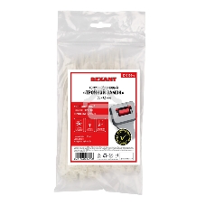 Хомут-стяжкa нейлоновая с тройным замком Rexant 150x3,6 мм, белая, упаковка 100 шт.