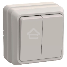 Выключатель Iek EVO20-K33-10-DC ВС20-2-0-ОКм 2кл 10А откр.уст. ОКТАВА (кремовый)