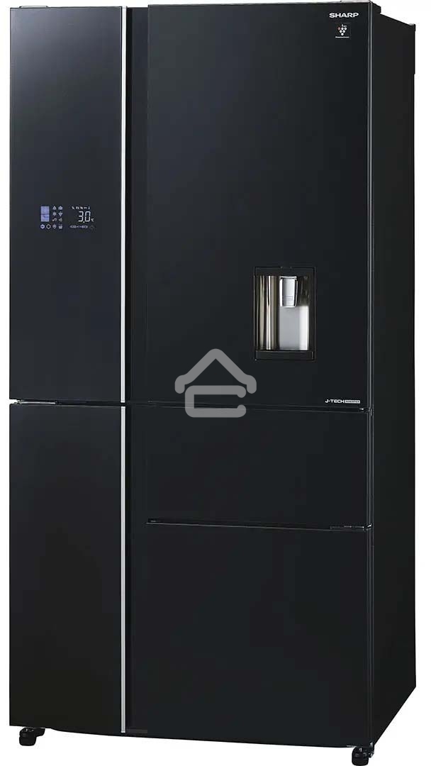 Холодильник Sharp SJWX99ABK серый, трехкамерный морозилка снизу 423/179л