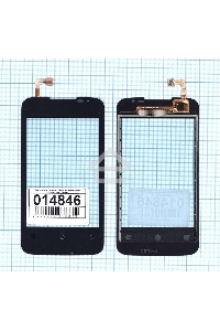 Сенсорное стекло (тачскрин) для Huawei HX035579A_VO W1447, черное