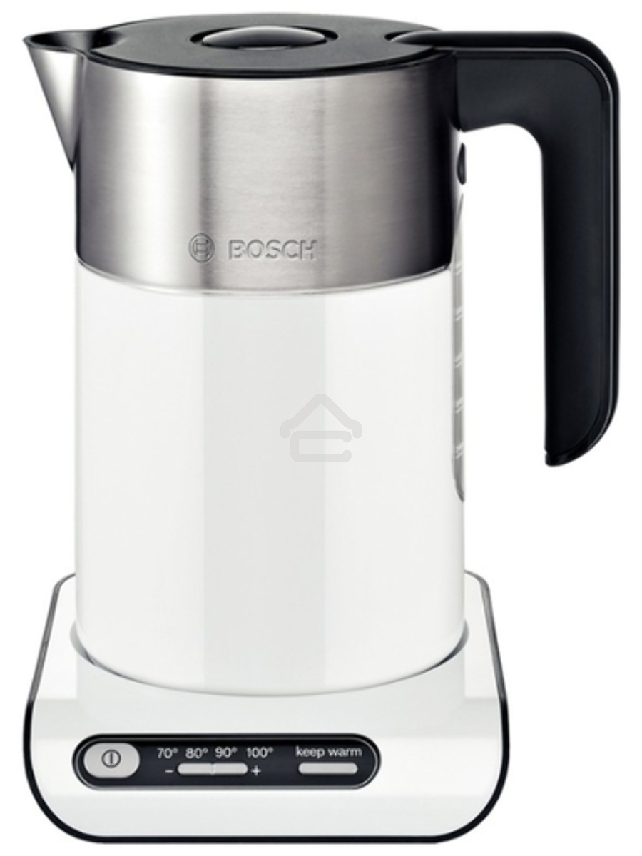 Чайник электрический Bosch TWK8611P 1.5л. 2400Вт белый/серебристый (корпус: нержавеющая сталь)