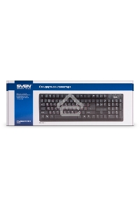 Клавиатура Keyboard SVEN Standard 301 USB чёрная SV-03100301UB