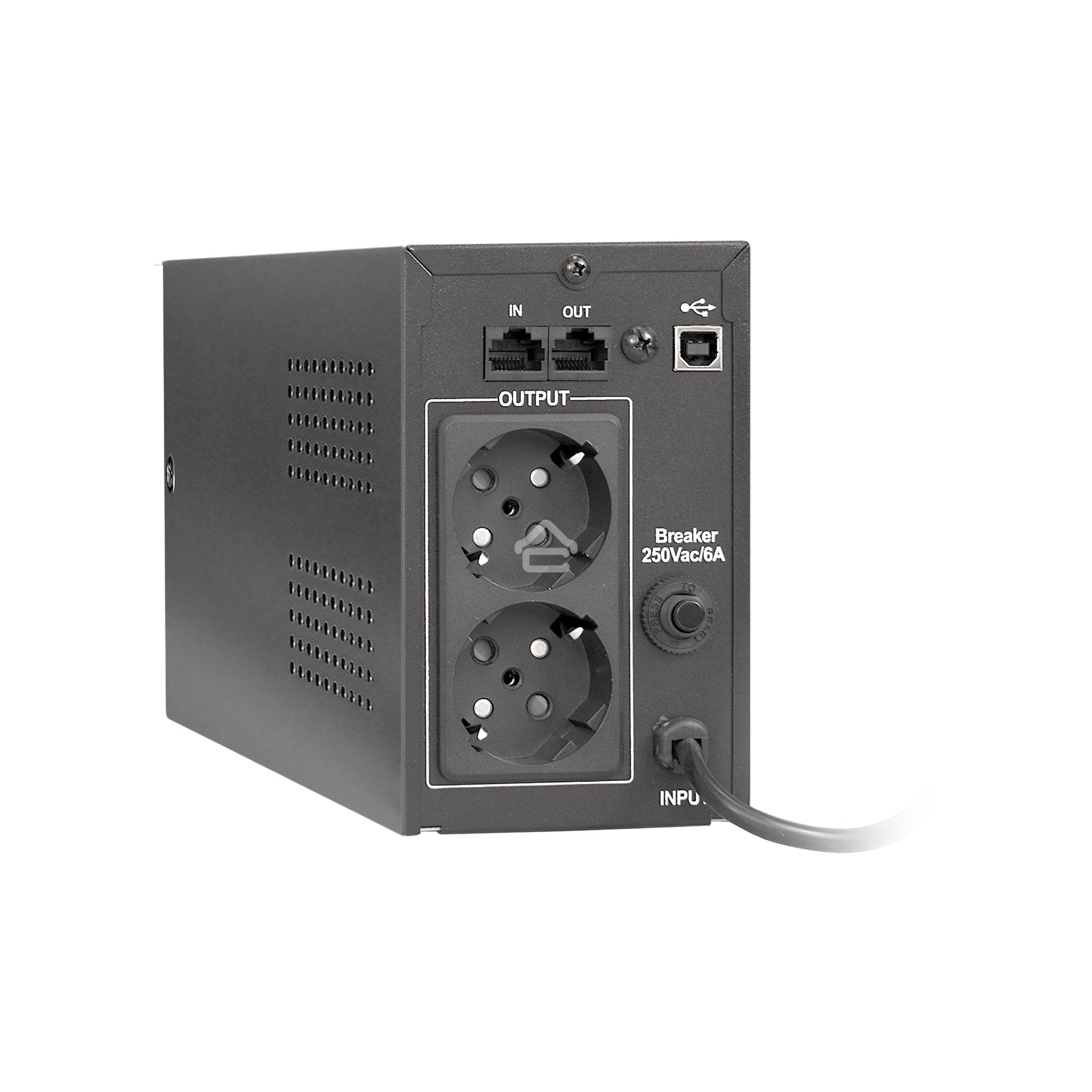 Источник бесперебойного питания ExeGate Power Back BNB-650.LED.AVR.EURO.RJ.USB <650VA/360W, LED, AVR,2 евророзетки, RJ45/11, USB, Black>