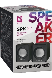 Акустическая 2.0 система Defender #1 SPK 22 черный, 5 Вт, питание от USB