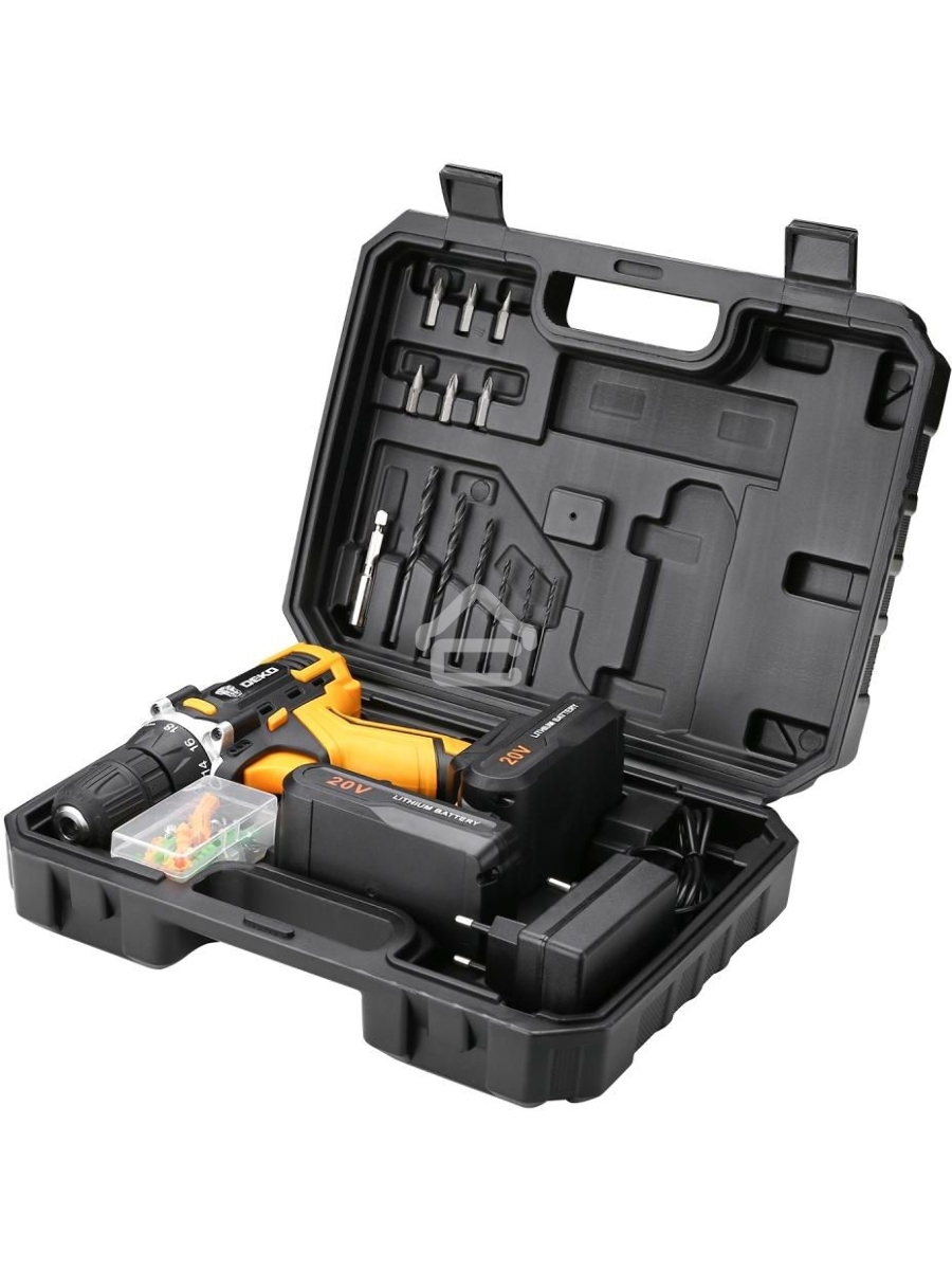 Дрель-шуруповерт Deko DKCD20FU-Li 063-4093, Аккумуляторная, 20 В, Кейс