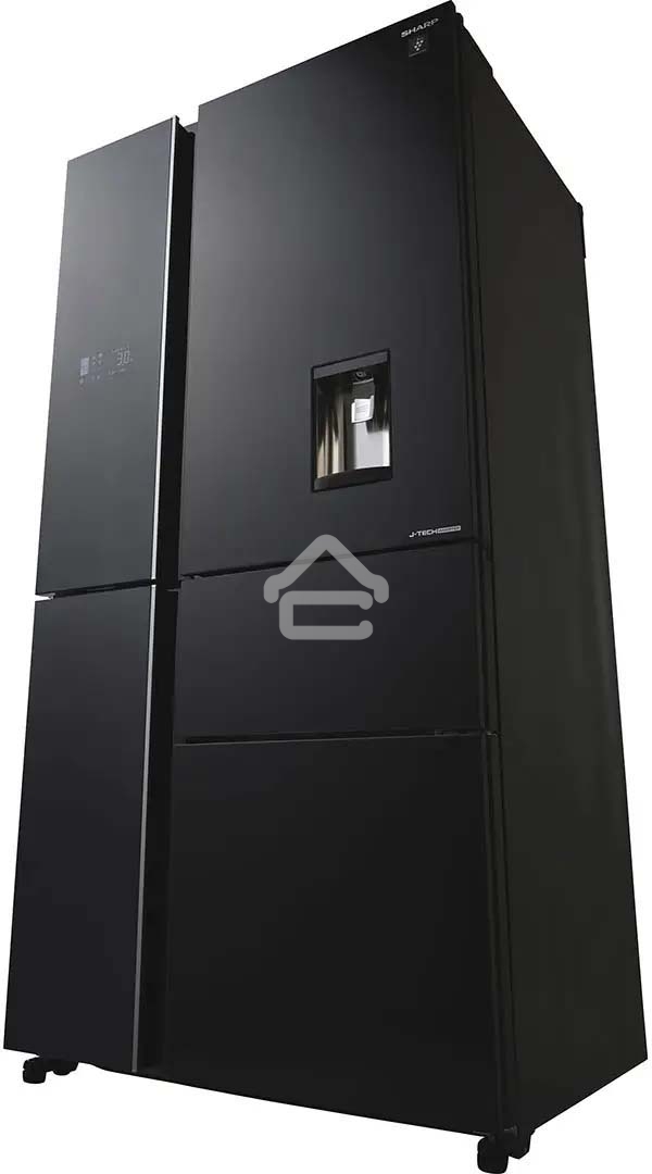 Холодильник Sharp SJWX99ABK серый, трехкамерный морозилка снизу 423/179л
