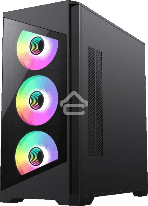 Компьютерный корпус mATX, без блока питания Gamemax Destroyer TGb mATX case, black, w/o psu, w/1xUSB3.0+2xUSB2.0, Combo Audio, w/3x12cm ARGb front fan (1xFN-12A-M6I, 2xFN-12A-S6I), w/1x12cm ARGb rear fan (FN