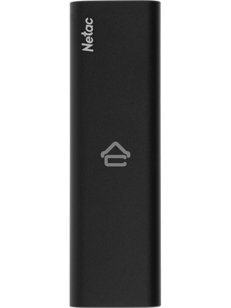 Накопитель SSD External Netac 2.0Tb Z SLIM <NT01ZSLIM-002T-32BK> (USB3.2, up to 520/480MBs, 100х29.5х9mm, Black)