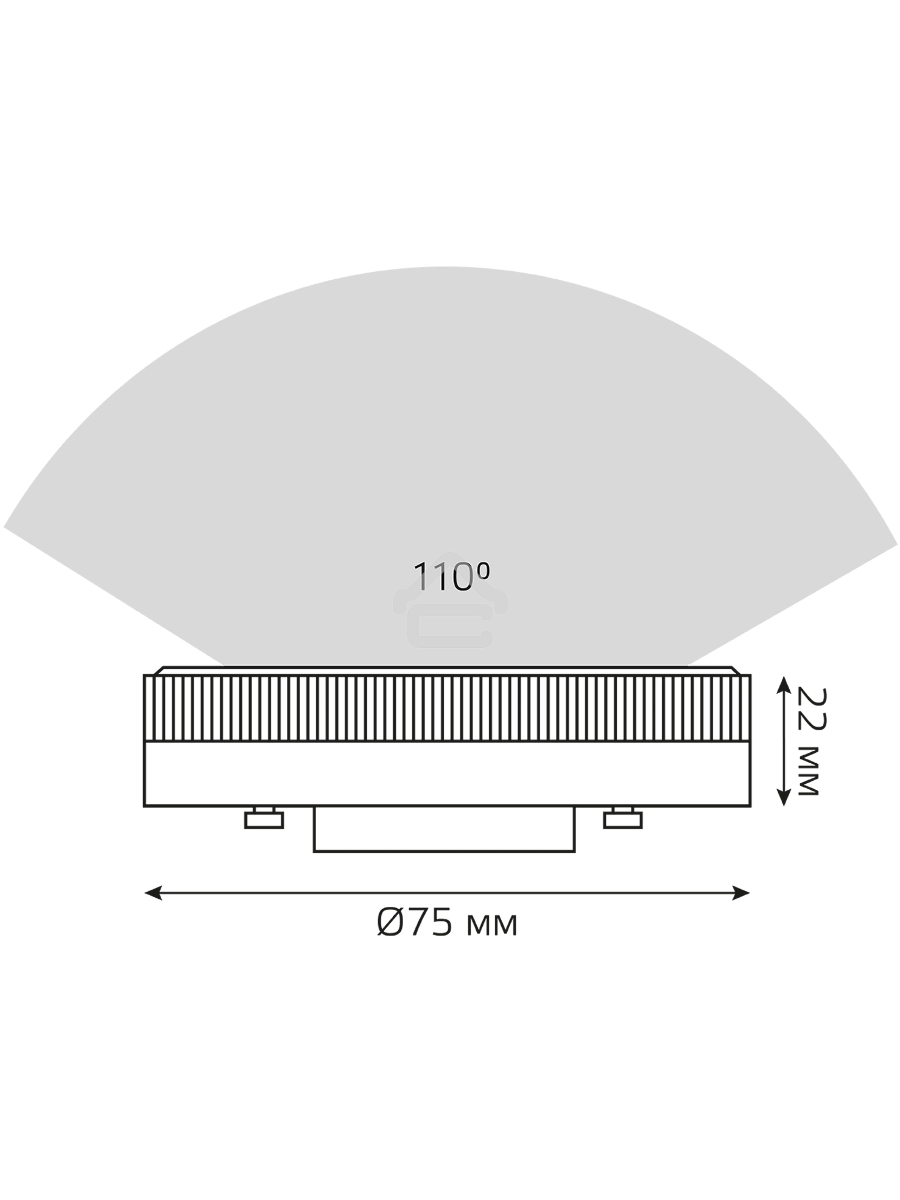Лампа светодиодная Gauss Elementary 13Вт цок.:GX53 таблетка 220B св.свеч.бел.нейт. Tablet (упак.:10шт) (83823)