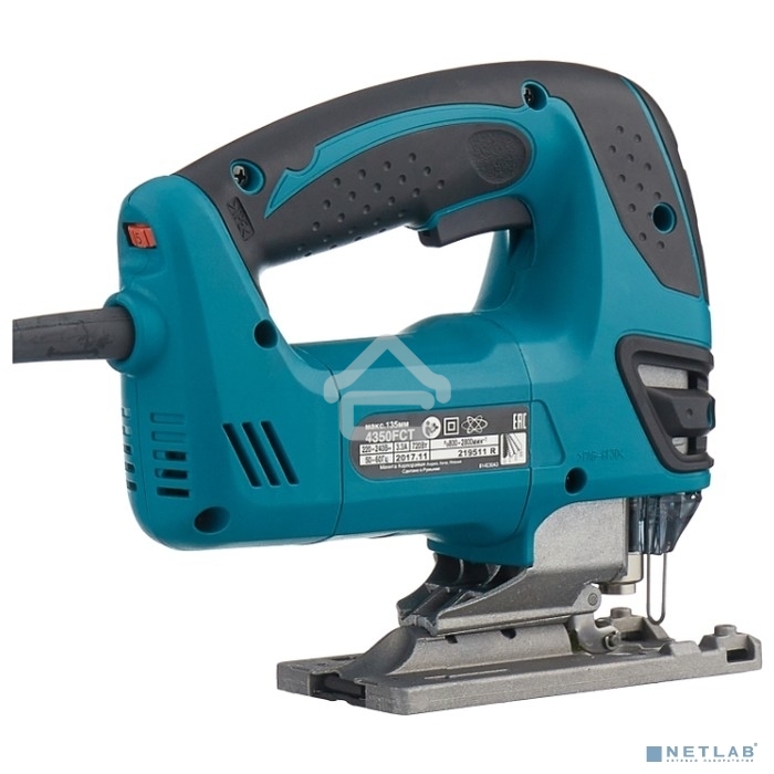 Лобзик Makita 4350FCT Лобзик,в\рук,720Вт,800-2800об\м,ход-26мм,рез-135мм,2.5кг,чем,подсветка,маятн