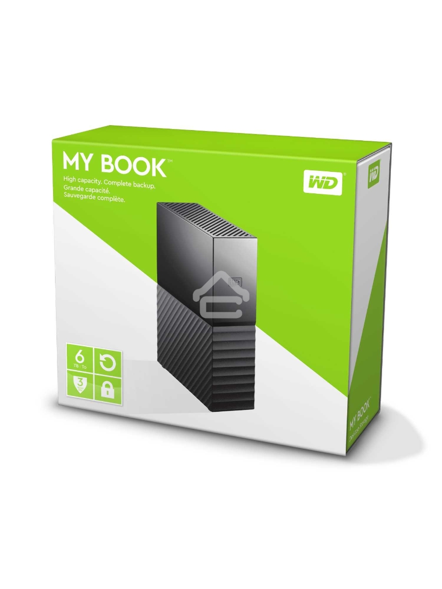Накопитель на жестком магнитном диске WD Внешний жёсткий диск WD My Book (New) WDBBGB0060HBK-EESN 6ТБ 3,5