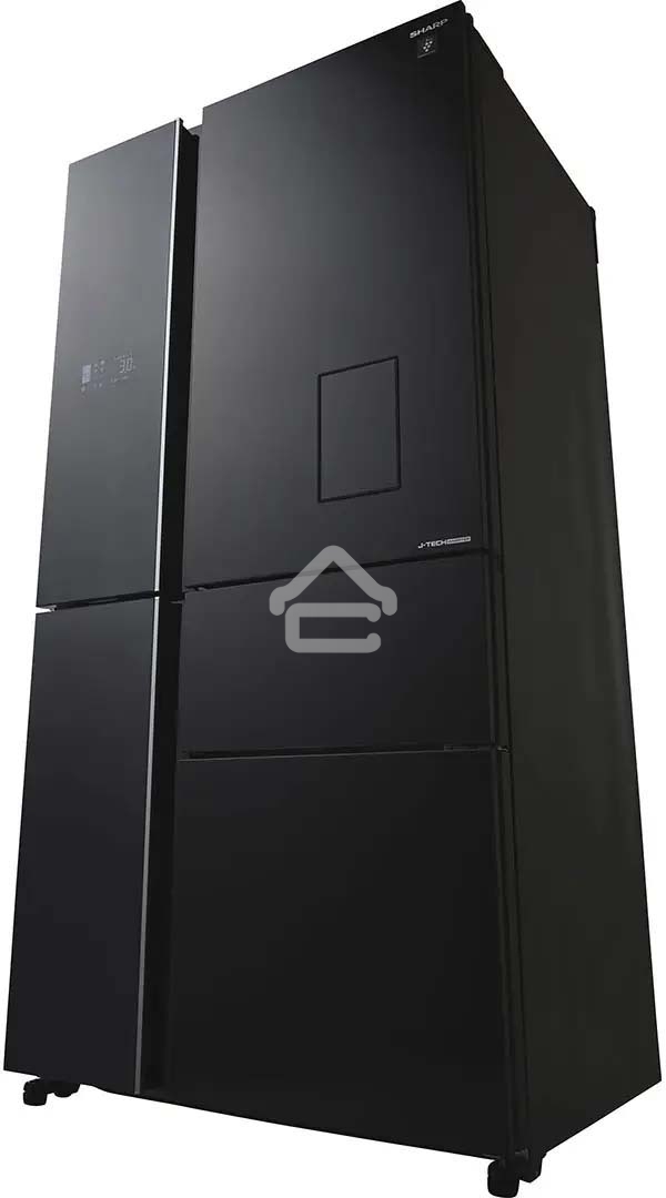 Холодильник Sharp SJWX99ABK серый, трехкамерный морозилка снизу 423/179л
