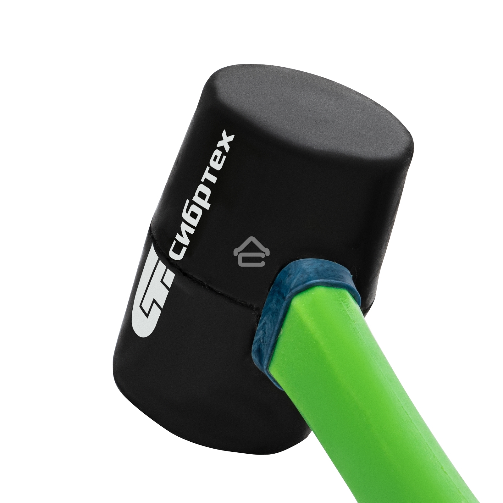 Киянка резиновая, 225г., черная резина, фибергласовая рукоятка Сибртех