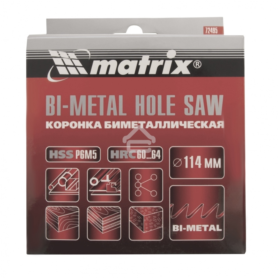 Коронка Matrix BIMETAL, 114 мм