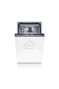Встраиваемая посудомоечная машина Bosch SPV2HMX42E шириной 45см, загрузка на 10 комплектов посуды, электронное управление, 4 программы, 44.8x55x81.5 см, сушка: с теплообменником, индикация на полу: луч, пр-во Польша