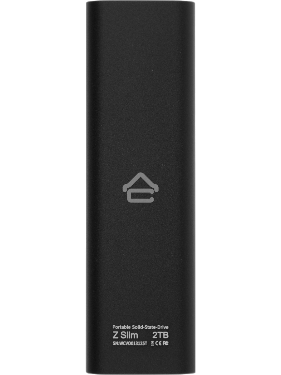 Накопитель SSD External Netac 2.0Tb Z SLIM <NT01ZSLIM-002T-32BK> (USB3.2, up to 520/480MBs, 100х29.5х9mm, Black)