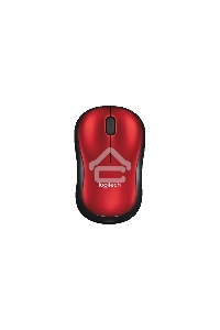 Мышь беспроводная Logitech M185, красный, 1000 dpi, радиоканал, USB, кнопки - 3