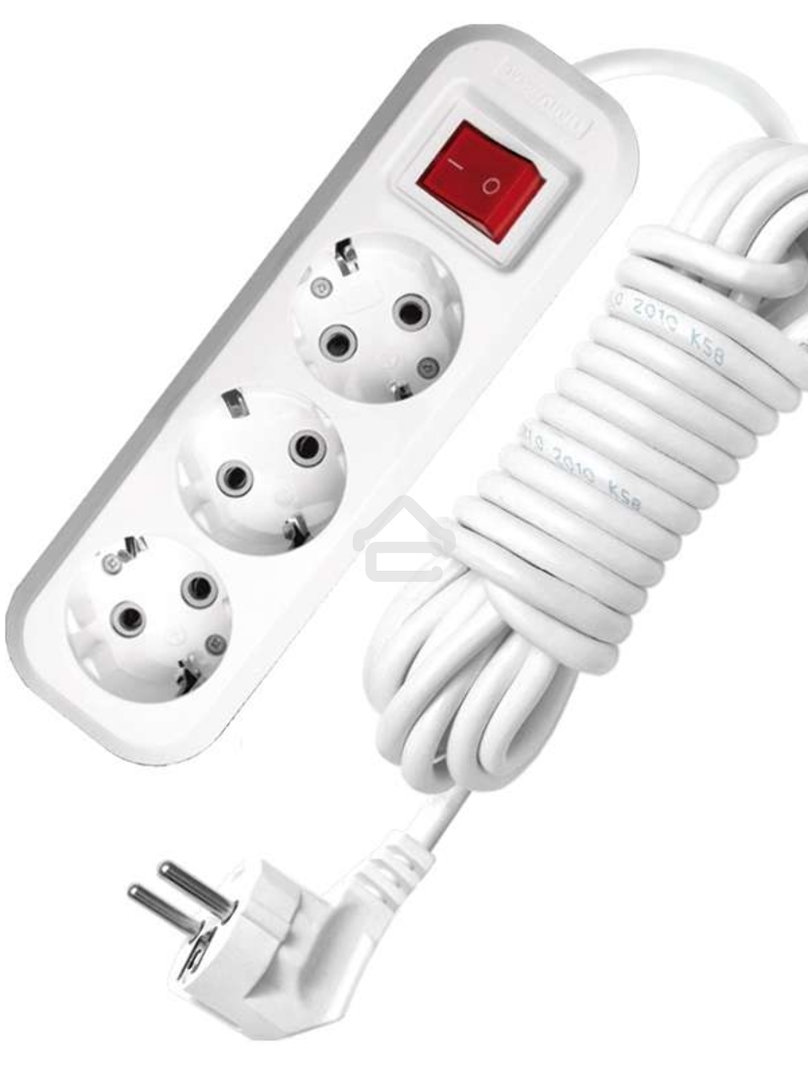 Удлинитель 3х3м с заземл. 16А IP20 S-303 с выкл. ПВС 3х1 UNIVersal 9631986