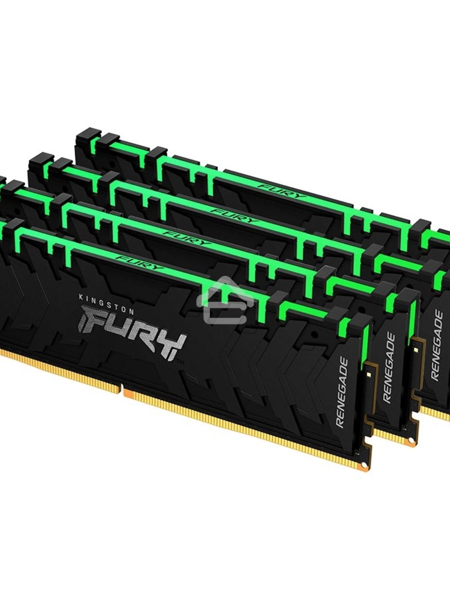 Оперативная память Kingston Fury Renegade, DDR4, 16GB (2x8GB), 3600MHz, CL16, DIMM, с радиаторами, RGB, черный