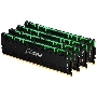 Оперативная память Kingston Fury Renegade, DDR4, 16GB (2x8GB), 3600MHz, CL16, DIMM, с радиаторами, RGB, черный