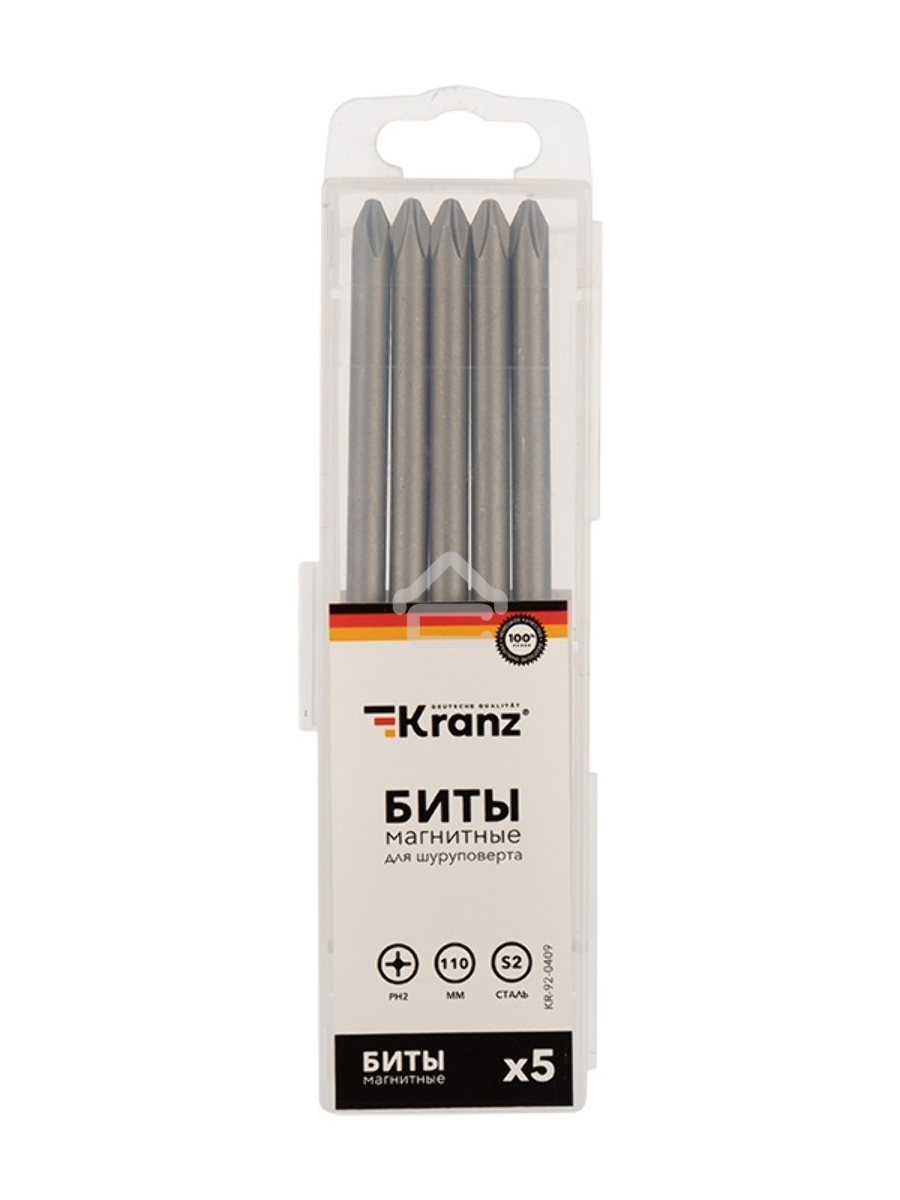 Бита PH2х110 мм для шуруповерта (упак. 5 шт.) Kranz