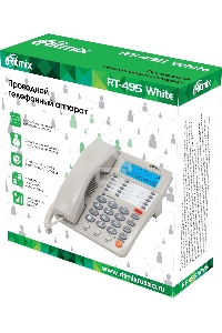 Телефон проводной Ritmix RT-495 белый
